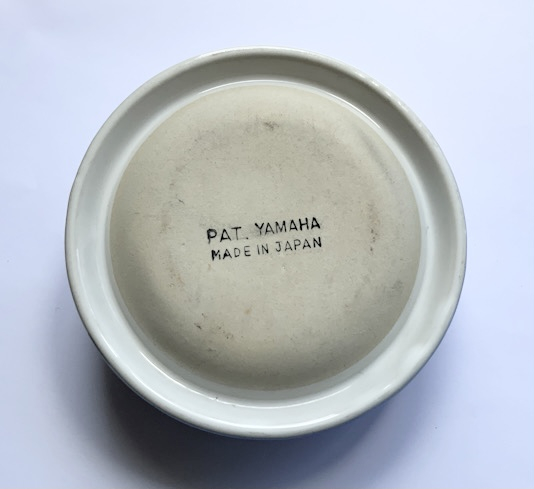 Vintage ceramic Yamaha Motorcycle Helmet ashtray